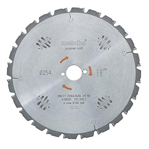 Metabo 628016000 315 X 30 Mm, 24 Denti, Hw/Ct-Lama Per Sega Circolare