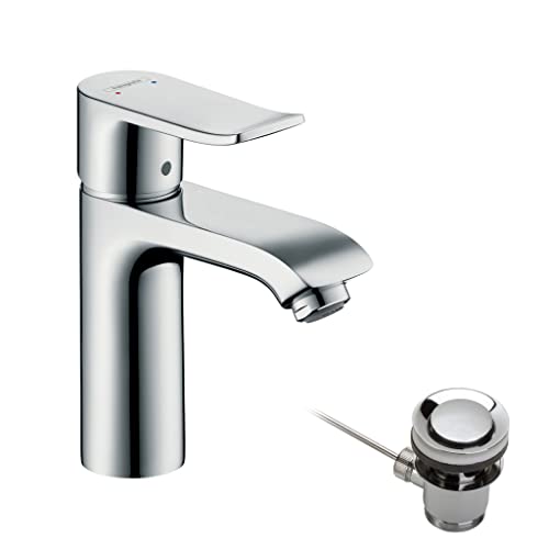 Hansgrohe Metris Miscelatore Monocomando Lavabo 110 Con Tirante, Cromo, 31080000