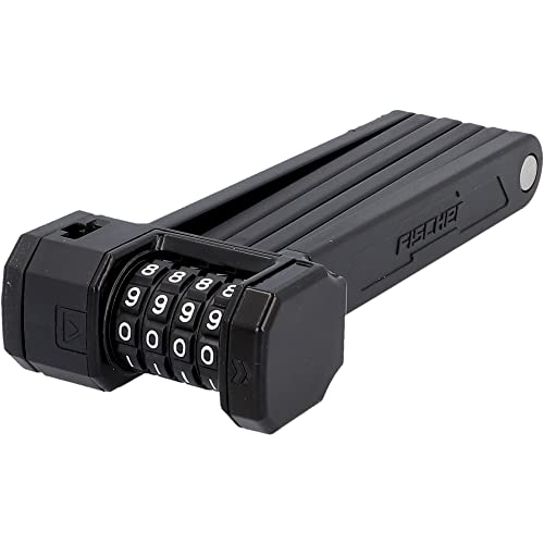 Fischer Lucchetto Pieghevole Per Bicicletta Protec Fn85, Con Ruote Numeriche, Con 10.000 Combinazioni Numeriche, Aste Rivestite In Plastica, Supporto