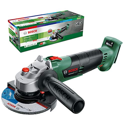 Bosch Home And Garden Smerigliatrice Angolare A Batteria Advancedgrind 18 (Senza Batteria, Sistema Da Volt, Diametro Disco: 125 Mm, Confezione In Cart