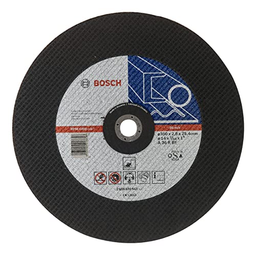 Bosch Accessories 1X Dischi Da Taglio Expert For Metal Con Centro Diritto (Per Acciaio, Tubi E Profili In Metallo, Ø 350 X 2.8 25,4 Mm, Accessorio Sme