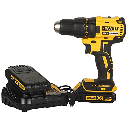 Dewalt Dcd777S2T-Qw - Trapano Avvitatore Senza Spazzole Xr 18V, 13Mm, 65Nm Con 2 Batterie Li-Ion Da 1,5Ah E Valigetta Tstak, Nero, Giallo
