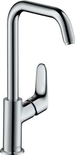 Hansgrohe 31519000 Focus Miscelatore Monocomando Bocca Alta 240 Senza Scarico, Argento, 240 Mm