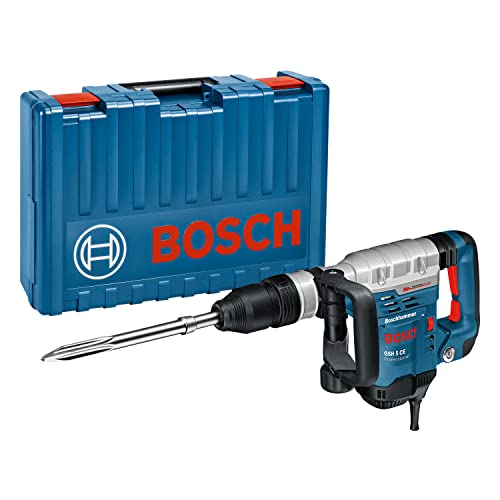 Bosch Professional Martello Demolitore Gsh 5 Ce (Con Sds Max, Motore Da 1.150 Watt, Scalpello A Punta 400 Mm, Potenza Del Colpo 8,3 J, In Valigetta)
