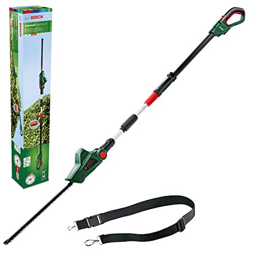 Bosch Home And Garden 06008B3000 Universalhedgepole Tagliasiepi Telescopico Con Batteria E Caricabatteria, 45 W, 18 V, Verde117.50X19.50X16.40 Cm, 2.2