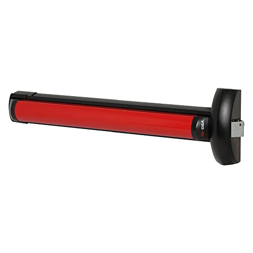 Cisa 159801100, Maniglione Antipanico Fast Touch, Carter Nero Barra Rossa, Lunghezza Barra 1200