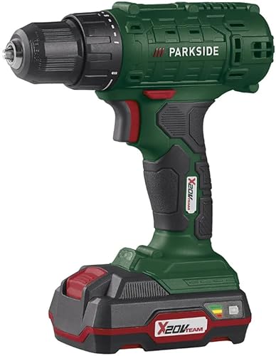 Parkside - Trapano Avvitatore A Batteria 20 V, Pbsa 20, Con Batteria E Caricatore, Avvitatore A Batteria, Verde, 3/8_Pollice