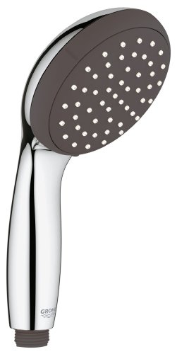 Grohe Vitalio Start 100 - Manopola Doccia 10 Cm, Un Getto, Tecnologia Water Saving, Sistema Di Montaggio Universale, Cromo, 27940000