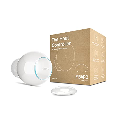 Fibaro Z-Wave Termostato Con Sensore Di Temperatura, Fgt-Pack, Bianco