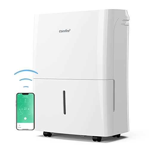 Comfee' Deumidificatore Casa Muffa 16L/24H, Adatto Fino A 32㎡, Tanica Da 3L, Deumidificazione Smart, Controllo Wifi, Compatibile Con Alexa, Ruote Piro
