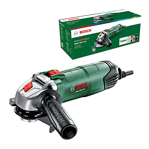 Bosch Home And Garden Smerigliatrice Angolare Pws 750-115, 750 W, Diametro Disco: 115 Mm, Confezione In Cartone
