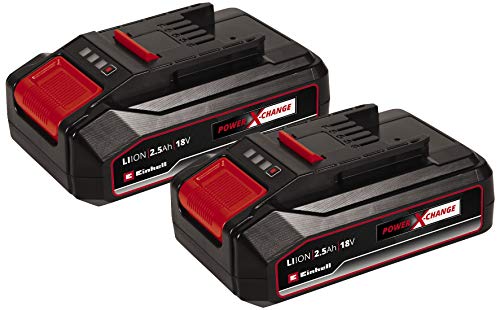 Originale Einhell 2X 18V 2,5Ah Pxc-Twinpack Due Batterie Da 2,5 Ah Power X-Change (18 V, 2,5 Ah, 720 W, Incl. Due Batterie Da 2,5 Ah, Senza Caricabatt