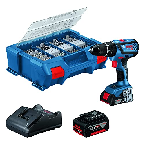Bosch Professional 18V System Trapano-Avvit. A Perc. A Batt. Gsb 18V-28 (Incl. 1 Batt. 2,0 Ah, 1 Batt. 4,0 Ah, Caricabatt. Gal 18V-20, L-Case Pick&Cli