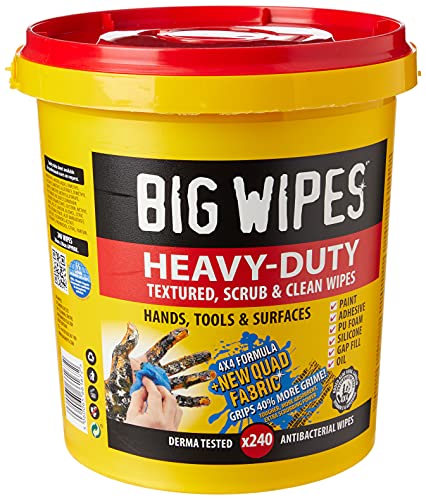 Big Wipes Industrial Plus+ Salviette Detergenti, Confezione Con Coperchio, Colore: Rosso