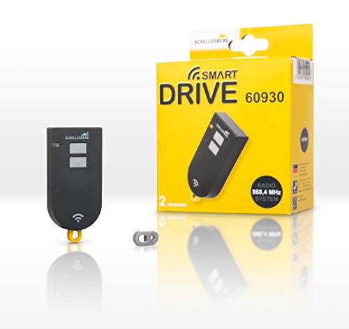 Schellenberg Telecomando Porta Garage Smart Drive 60930, 2 Canali, 868,4 Mhz, Max 10 Mw/10 Dbm, Antracite