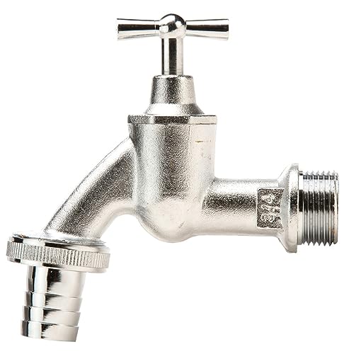Gardena Rubinetto Con Collegamento A Vite Per Tubo: Gru Idraulica Cromata Per Interno Ed Esterno, Filetto 26,5 Mm (G 3/4 Pollice), Per Tubo 19 Mm (3/4