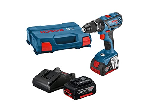 Bosch Professional 18V System Trapano-Avvitatore Con Percussione A Batteria Gsb 18V-28 (Incl. 2 Batterie Gba 18V 3.0Ah, Caricabatteria Gal 18V-20, In