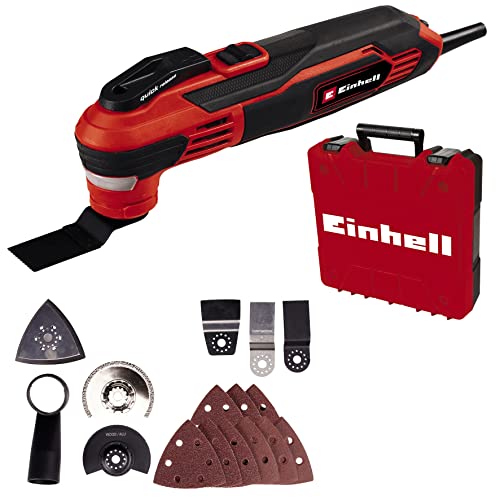 Einhell Utensile Multifunzione Te-Mg 350 Eq (350 W, Da 22.000 A 40.000 Min^-1 Numero Di Vibrazioni, Luce Led, Chiusura A Sgancio Rapido, Custodia E Ac