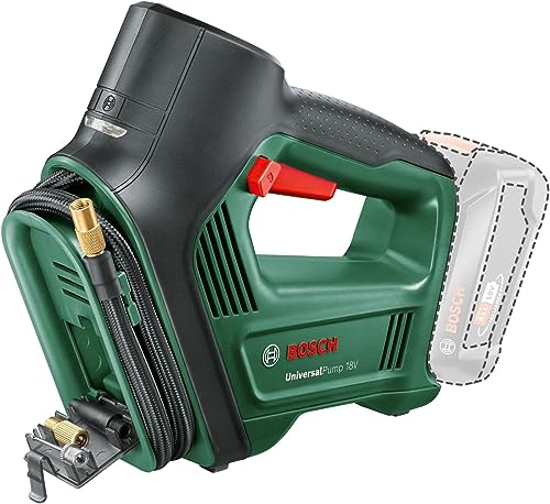 Bosch Home And Garden Compressore D'Aria Elettrico Con Pompa Pneumatica Universalpump (Senza Batteria, 18 Volt System, Per Pneumatici Di Automobili, M