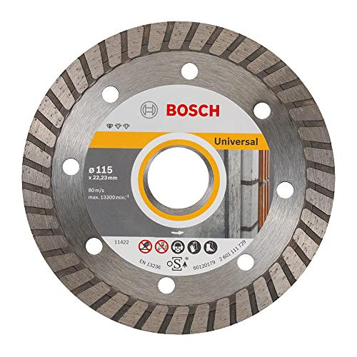 Bosch Home And Garden Universal Turbo Disco Diamantato Standard, Diametro Da 115 Mm, 22.23 Mm