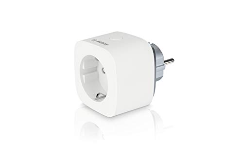 Bosch Smart Home 8750001300 Presa Wlan Funzione App (Design Sottile, Potenziamento Del Segnale Radio, Compatibile Con Alexa E Google Home), Bianco