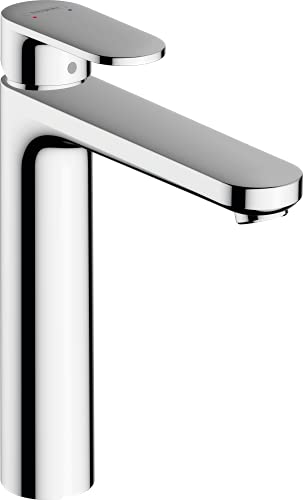 Hansgrohe Vernis Blend - Rubinetto Per Lavabo Con Scarico A Tirante, Miscelatore Lavabo Risparmio Idrico (Ecosmart) Con Altezza Bocca 190 Mm, Cromo