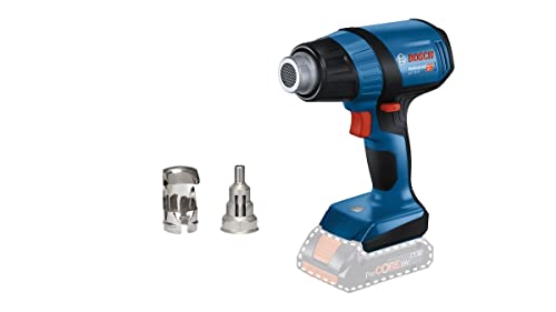 Bosch Professional 18V System Termosoffiatore A Batteria Ghg 18V-50 (Senza Batterie E Caricabatteria, Incl. Ghg 18V-50, Ugello Riflettore, 32 X 33 Mm,