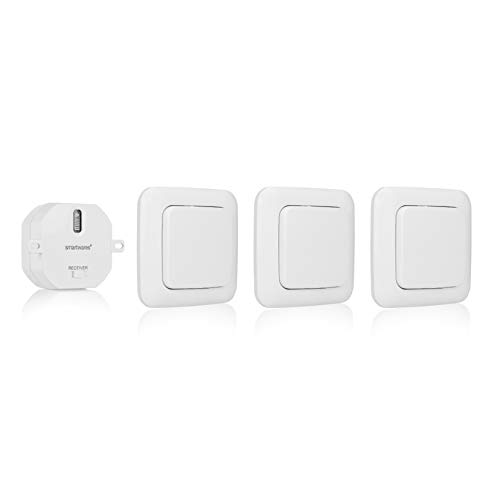 Smartwares Sh4-99567 Set Di Interruttori Della Luce Per Camera Da Letto, 1000 W, 230 V, Bianco, Set Di 9 Pezzi