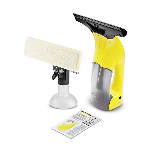 Lavavetri Aspiragocce Kärcher Wv 1 Plus Per La Pulizia Di Vetri, Superfici Lucide, Piastrelle, Cabine Doccia, Piani A Induzione, Serbatoio Da 100 Ml, 
