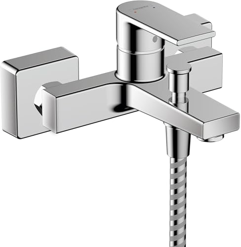 Hansgrohe Vernis Shape - Rubinetto Per Vasca Da Bagno Esterno Per 2 Utenze, Miscelatore Monocomando Per Vasca, Cromo