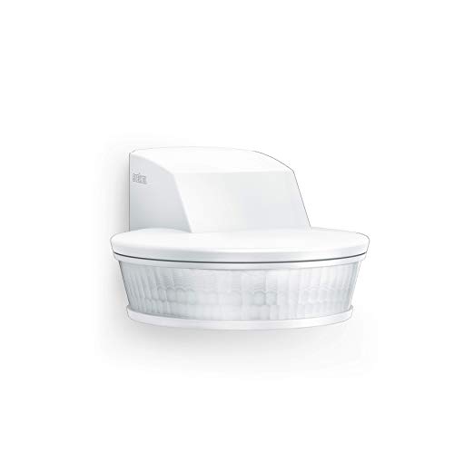 Steinel Sensore Di Movimento Sensiq S Bianco - 2000W, Angolo Rilevamento 300°, Raggio D'Azione 20M, Sensore Anti Furto, Supporto Ad Angolo A Parete, T