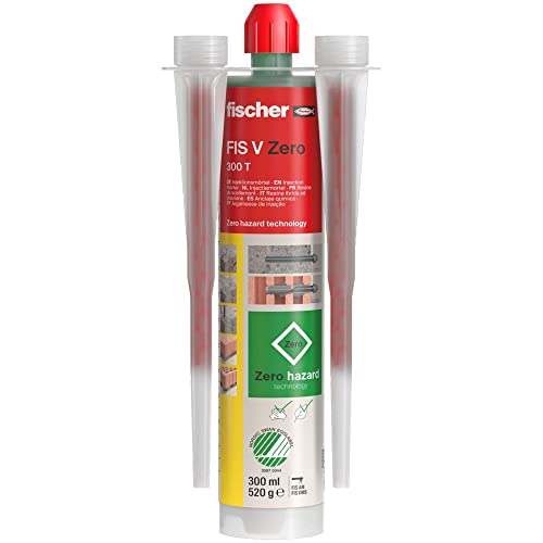 Fischer Fis V Zero Tassello Chimico Privo Di Sostanze Pericolose, Resina Ancorante Per Il Fissaggio Fino A -10°C Su Calcestruzzo E Muratura, 558953, G
