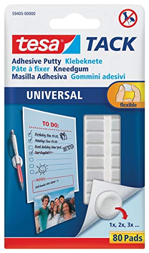 Pastiglie Adesive, Tesa Tack Putty, Bianco, 80 Pezzi