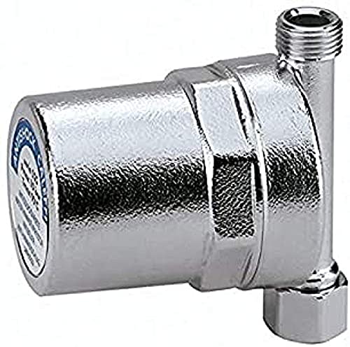 Caleffi 525150 Ammortizzatore Del Colpo D’Ariete Per Lavatrici , In Ottone Cromato, Misura 3/4" F X Calotta 3/4" M