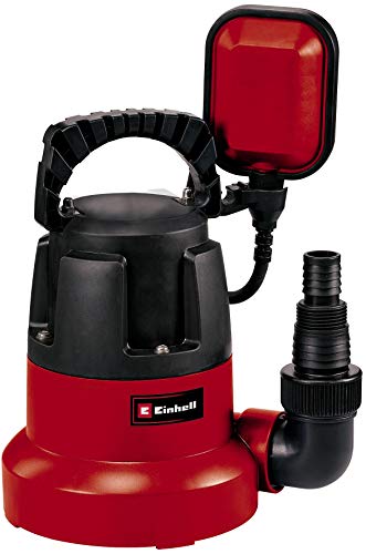Einhell Gc-Sp 3580 Ll Pompa Immersione Acque Chiare Fondo Piatto (350 W, Portata Max 8000 L/H, Prevalenza 7.5 M, Immersione Max 7M, Aspirazione Fino A