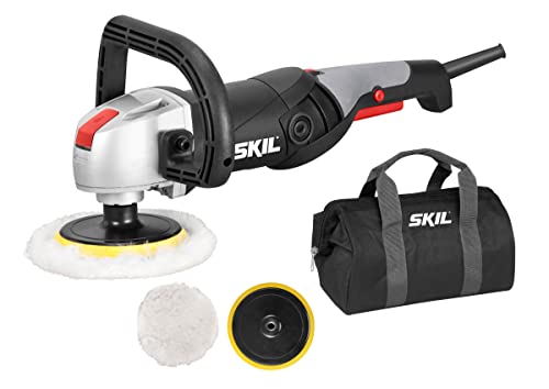 F0159955Ma Lucidatrice, (1300W, 600-3600 Rpm, Piastra Per Lucidatura Ø125 + Ø180 Mm, Cavo 4M + 2 Tappi Per Lucidatura + Borsa)