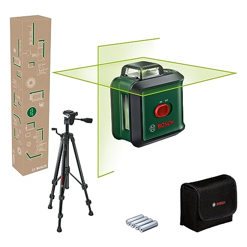 Bosch Livella Laser Multifunzione Universallevel 360 Con Treppiede Premium (Linee Laser Verticali + Orizzontali Incl. 360° Per Allineamento Dell'Inter