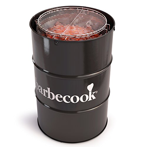 Barbecook Edson Barbecue A Carbone, Barbecue A Legna Senza Macchie Di Ruggine, Anche Come Tavolo, Nero, 60 X 60 X 90 Cm