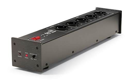 Dynavox Filtro Di Rete Hifi X2000 Multipresa A 5 Slot Con Spia Led Per La Corretta Fase E Funzione Master-Slave, Nero