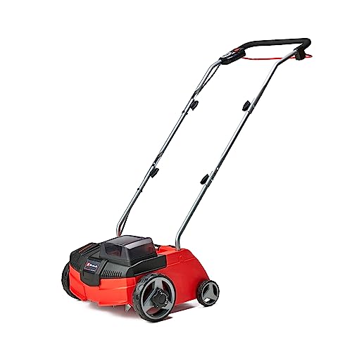 Einhell Gc-Sc 36/31 Li-Solo Scarificatore Arieggiatore Power X-Change (36V - 2X18V, Largh. 31 Cm, 8 Coltelli Doppi, Ruote Anter. 18 Cm, Ruote Post. 10