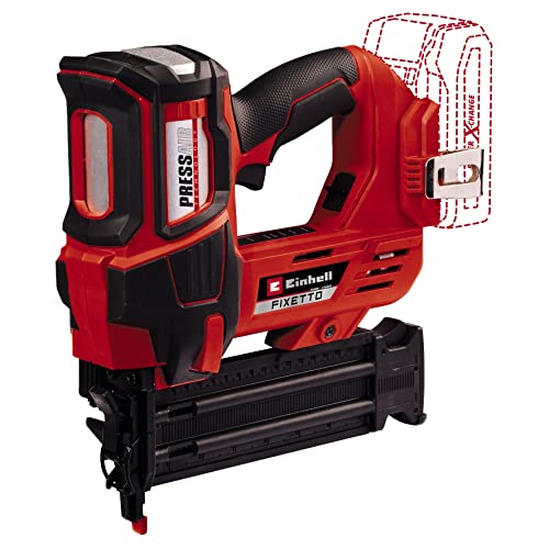 Einhell Chiodatrice A Batteria Fixetto 18/50 N Power X-Change (18 V, 60 Colpi/Min, Mass. 50 Mm Di Lungh. Del Chiodo, Regol. Profondità, Colpo Singolo/