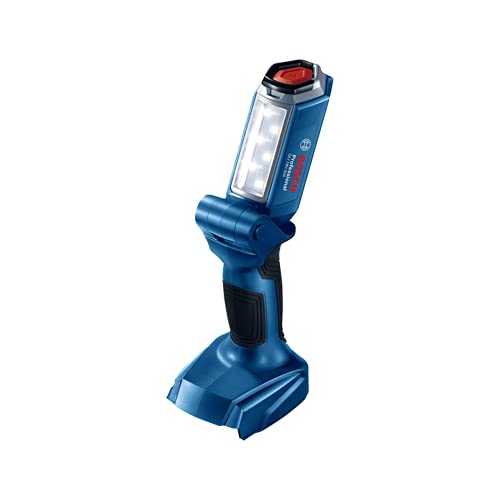Bosch Professional 18V System Luce Da Cantiere A Led A Batteria Gli 18V-300 (Luminosità Max. 300 Lumen, Senza Batterie E Caricabatteria)