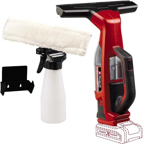Einhell Lavavetri A Batteria Brillianto Power X-Change (18 V, Ugello Di Aspirazione Lungo 28 Cm, Pulizia Senza Aloni, Incl. Flacone Spray Con Panno In