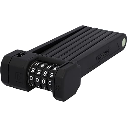 Protec Fn110 - Lucchetto Pieghevole Per Bicicletta, Con Combinazione A 4 Velocità, Per 10.000 Combinazioni, 110 Cm, Colore: Nero