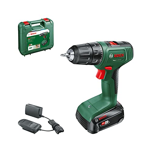 Bosch Home And Garden 06039D8004 Bosch Trapano Avvitatore Easydrill 18V-40 (1 Batteria Da 2,0 Ah, Sistema 18 Volt, In Custodia Per Il Trasporto). 1/2"