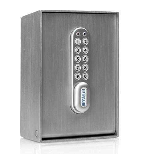 Masunt Cassaforte Per Chiavi 2120 E Code | Assegnazione Di Codice Online A Distanza Innovativo | Solido Acciaio Inox 304 | Massima Sicurezza | Resiste