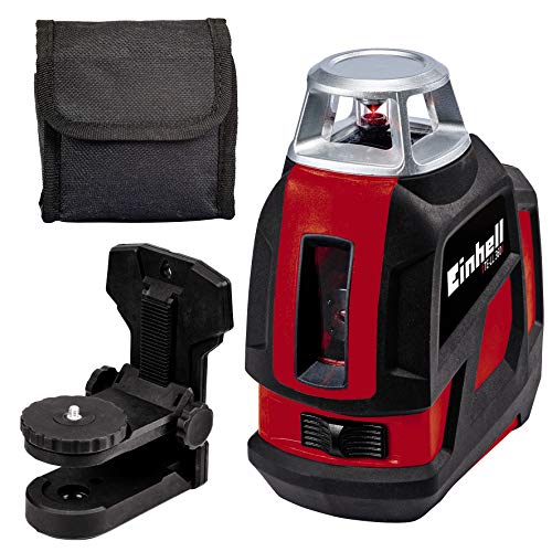 Einhell Te-Ll 360 Livella Laser A Raggio Incrociato (Diametro Zona Lavoro 20 M, Precisione +/- 0,4 Mm/M, Classe Ii, Diodo 650 Orizzo. 635 Verti.)