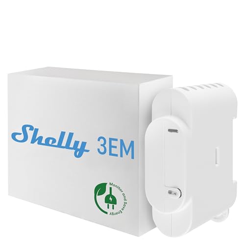 Shelly 3Em, Misuratore Di Energia Wifi, Monitoraggio Di Consumo Di Energia, 3 Canali Indipendenti