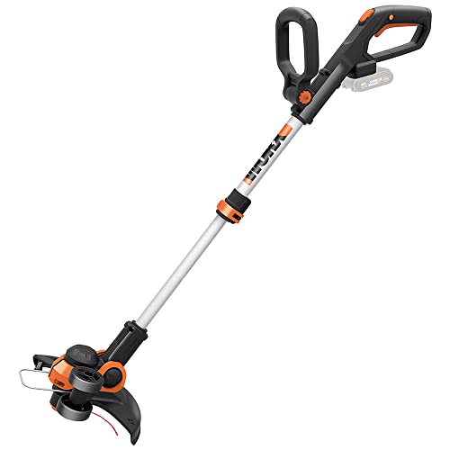 Worx Wg163E.9 Decespugliatore Tagliabordi A Batteria, Diametro Di Taglio 30 Cm, 1 Filo 1,65 Mm, 20 V - Solo Corpo Macchina Senza Batteria E Caricabatt