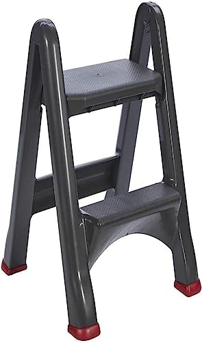Curver Klapptritt Scaletta Pieghevole Polipropilene 2 Scalini 8605, Antracite, 48.6 X 17.2 X 63 Cm